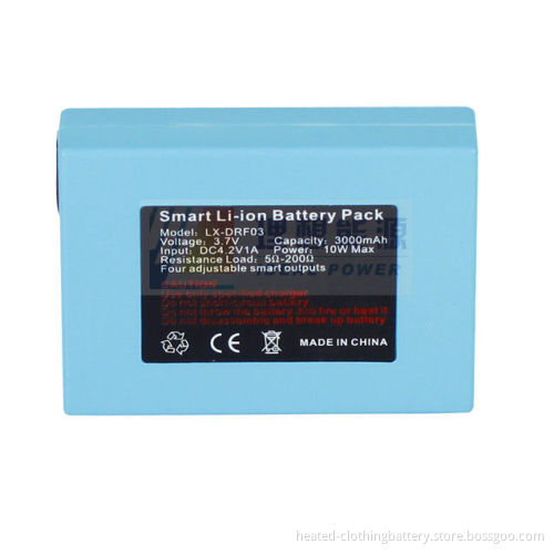 Rechargeable And Portable Heated Vest Battery Li-polymer 3.7v 3000mah